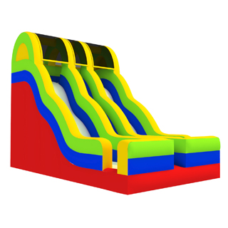 Wavy Two-Lane Inflatable Slide